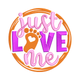 Just Love Me Embroidery Design, Baby Footprint Circle Pattern