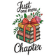 Just One More Chapter Book Stack Embroidery Design, Instant Download
