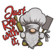 Just Roll With It Gnome Embroidery Design, Chef Baking Pattern, Instant Download