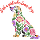 Just a Girl Who Loves Dogs Embroidery Design, Pattern
