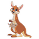Kangaroo Mom with Twin Joeys Embroidery Design, Instant Download