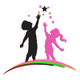Kids Reaching Stars Embroidery Design, Instant Download