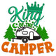 King of the Camper Embroidery Design, Camping Humor, Instant Download