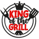 King of the Grill Embroidery Design, BBQ Dad Apron Pattern, Instant Download