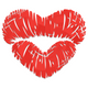 Kiss Lips Heart Embroidery Design, Romantic Machine Embroidery Pattern, Instant Download