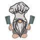 Kitchen Chef Gnome Embroidery Design, Instant Download