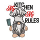 Kitchen Gnome Embroidery Design, Instant Download