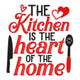 Kitchen is the Heart of the Home Embroidery Design, Kitchen Quote Machine Embroidery Pattern, Instant Download