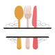 Kitchen Shelf Spoon Fork Knife Embroidery Design, Instant Download