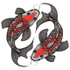 Koi Fish Embroidery Design, Instant Download