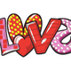 LOVE Applique Embroidery Design, Instant Download