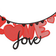 LOVE Banner Valentine Embroidery Design, Instant Download