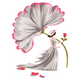 Lady with Flower Umbrella Embroidery Design, Instant Download