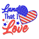 Land That I Love Embroidery Design, Instant Download