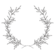 Laurel Leaf Wreath Outline Embroidery Design, Instant Download