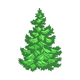 Layered Pine Tree Embroidery Design, Three-Tone Forest Machine Embroidery Pattern, Instant Download
