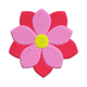 Layered Pink & Red Flower Embroidery Design, Instant Download