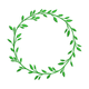 Leaf Wreath Embroidery Design, Instant Download