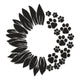 Leaf Paw Print Wreath Embroidery Design, Pet Lover, Instant Download