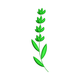 Leafy Stem Embroidery Design, Instant Download