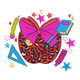 Leopard Apple Teacher Embroidery Design, Instant Download