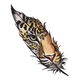 Leopard Feather Embroidery Design, Instant Download