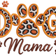 Leopard Print Dog Mama Embroidery Design, Instant Download