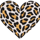 Leopard Print Heart Embroidery Design, Instant Download