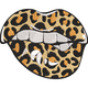 Leopard Print Lips Embroidery Design, Instant Download