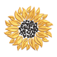 Leopard Print Sunflower Embroidery Design, Instant Download