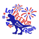Let Freedom Rawr Embroidery Design, Instant Download
