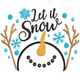 Let It Snow Snowman Face Embroidery Design, Instant Download