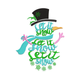 Let It Snow Snowman Typography Embroidery Design, Instant Download