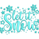 Let It Snow Winter Embroidery Design, Instant Download
