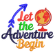 Let The Adventure Begin Embroidery Design, Travel Quote Machine Embroidery Pattern, Instant Download