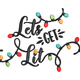 Let's Get Lit Christmas Embroidery Design, Instant Download