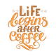 Life Begins After Coffee Embroidery Design, Instant Download