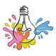 Light Bulb Paint Splash Embroidery Design, Instant Download