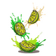Lime Splash Embroidery Design, Instant Download