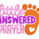 Little Answered Prayer Embroidery Design, Baby Footprint Pattern
