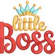 Little Boss Crown Embroidery Design, Kids Machine Embroidery Pattern, Instant Download