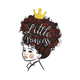 Little Princess Afro Girl Embroidery Design, Instant Download
