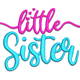 Little Sister Embroidery Design, Instant Download