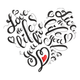 Live the Life You Love Heart Script Embroidery Design, Instant Download