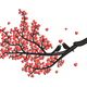 Love Birds Heart Tree Embroidery Design, Instant Download
