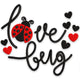 Love Bug Embroidery Design, Instant Download