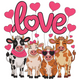 Love Cows with Hearts Embroidery Design, Instant Download