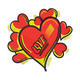 Love Heart Burst Embroidery Design, Instant Download
