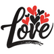 Love Hearts Embroidery Design, Instant Download