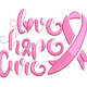 Love Hope Cure Embroidery Design, Instant Download